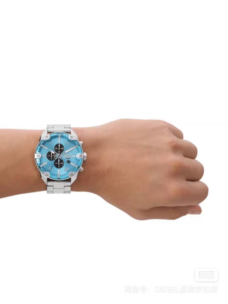 Diesel DZ4655 Mr Daddy 2.0 Ice Blue Stainless Steel Men’s Watch 45mm