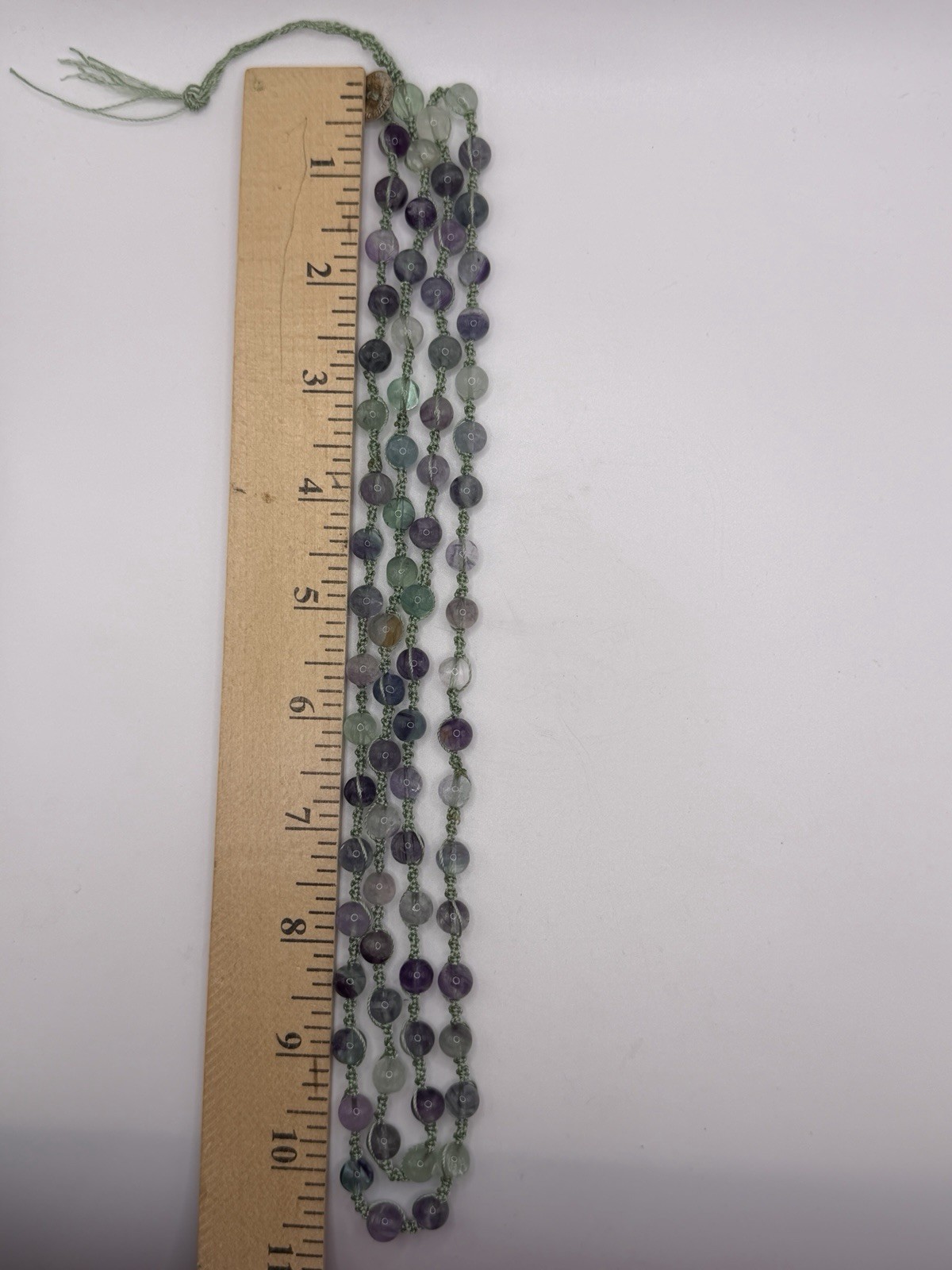 Lulu Dharma Fluorite Bead Wrap Necklace Bracelet Convertible Boho 80.36g