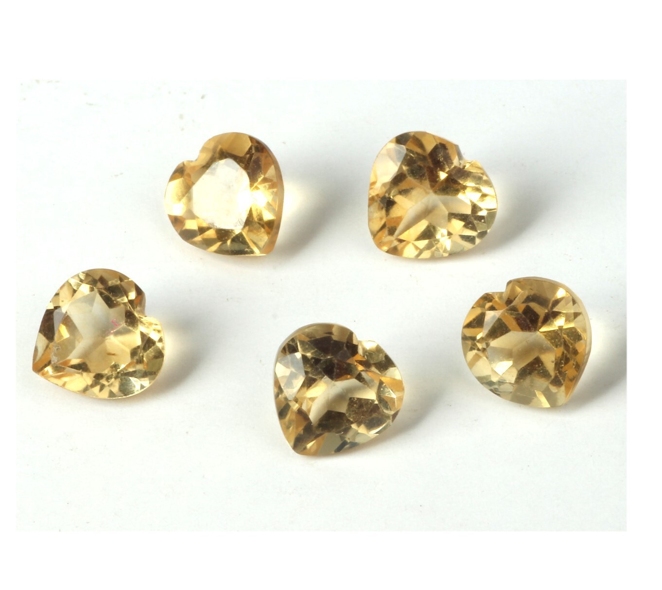 Natural Citrine Heart Cut Faceted Loose Gemstone For Making All Type Jewelry