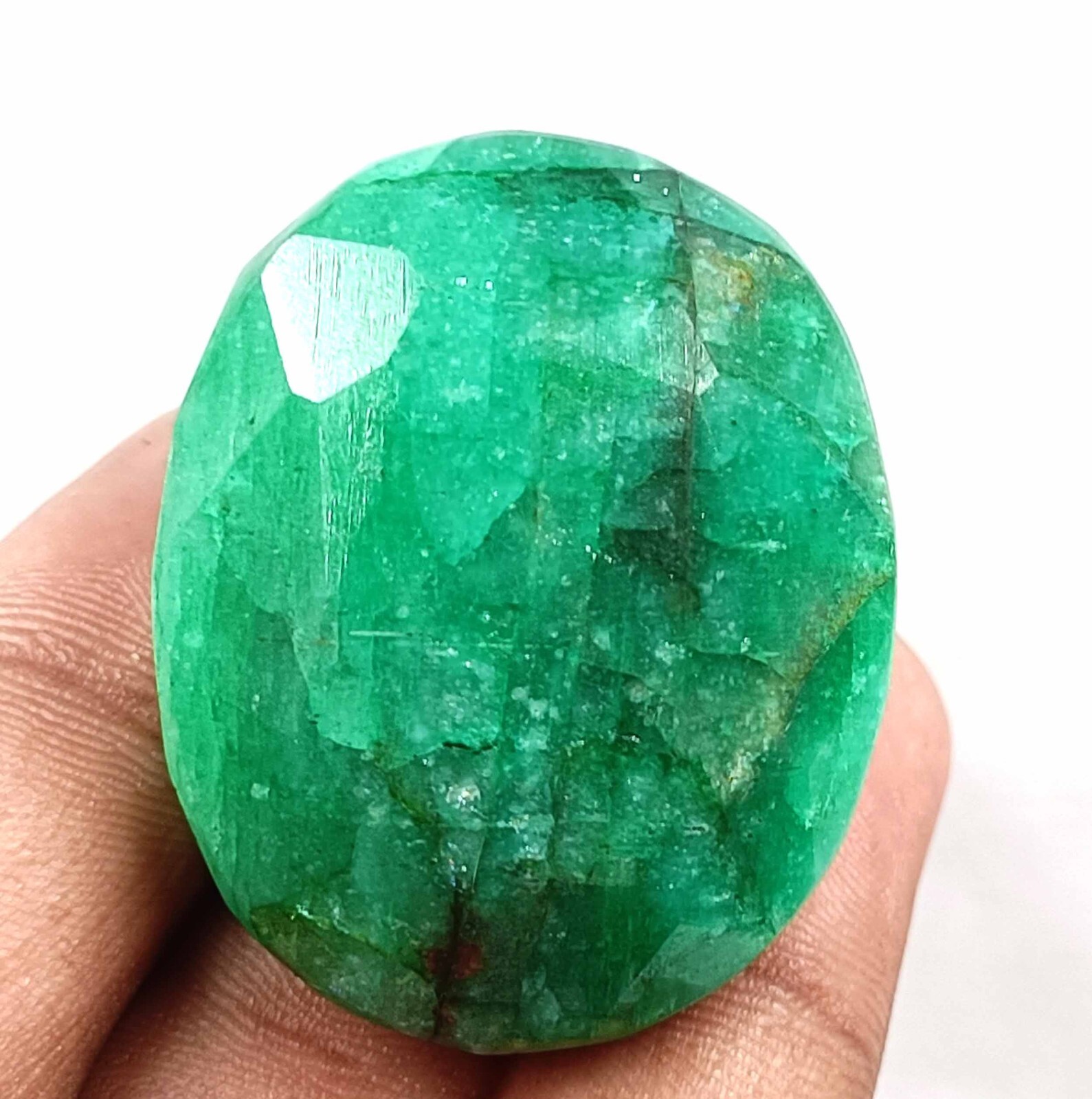 190-200 Ct Impressive Green Emerald EGL Certified Oval Cut Brazil Gemstone DSH