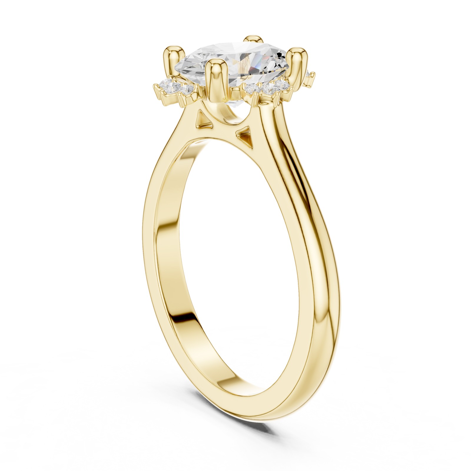 Certified 1.4Ct Oval Cut Lab Grown Diamond Ring Luxury Jewellery 14K Gold Over