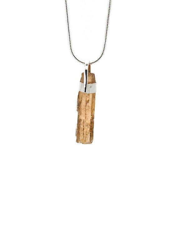 Imperial Topaz Pendant Unisex Unique Shape Father’s Day Gift NOVEMBER BIRTHSTONE