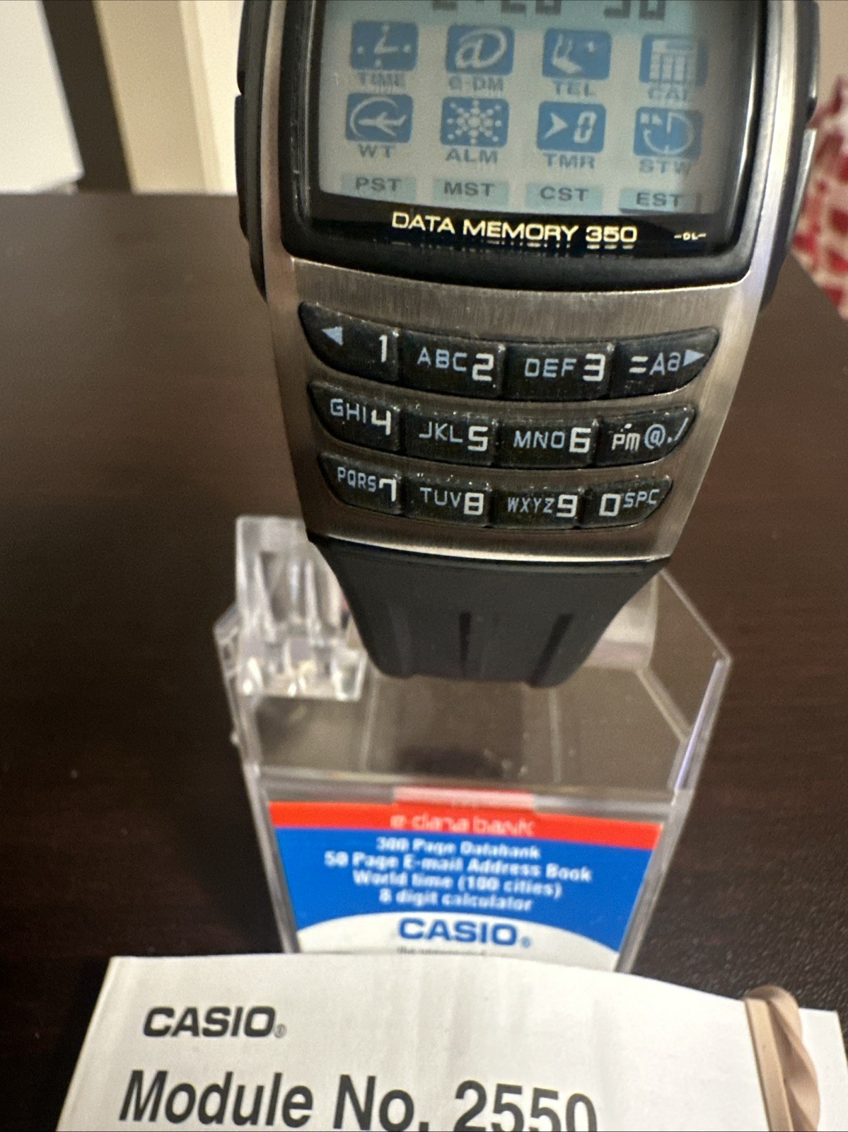 Casio EDB-610 DataBank Module No. 2550 Wrist Watch for Men Never Worn New Batt.