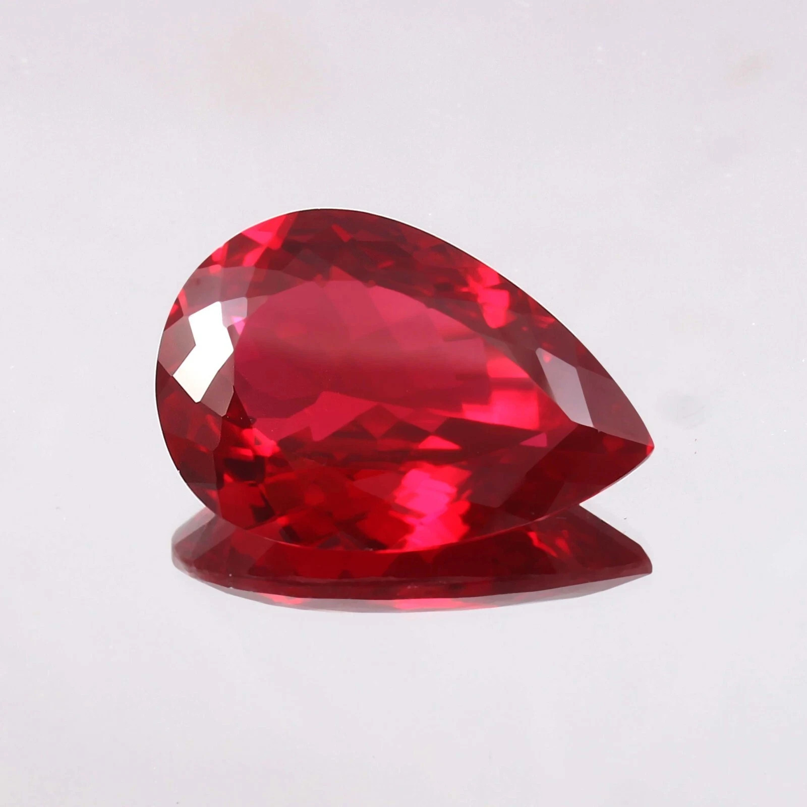 4.90 Ct Natural Ruby Pear Cut Pigeon Blood Red Loose Gemstone+ Free Gift