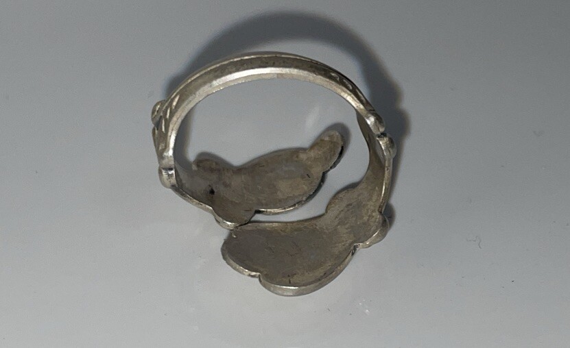 Avon Treasured Heart Sterling Silver Spoon Ring Valentine’s Wrap 925 Size Varies