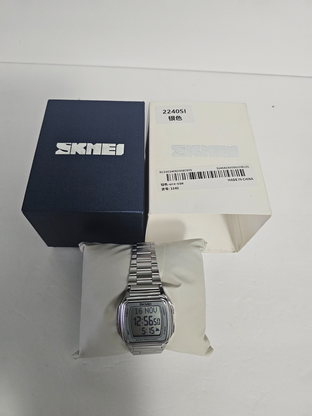 SKMEI 2240 Steel Watches Square Display Classic 3ATM Digital Watch