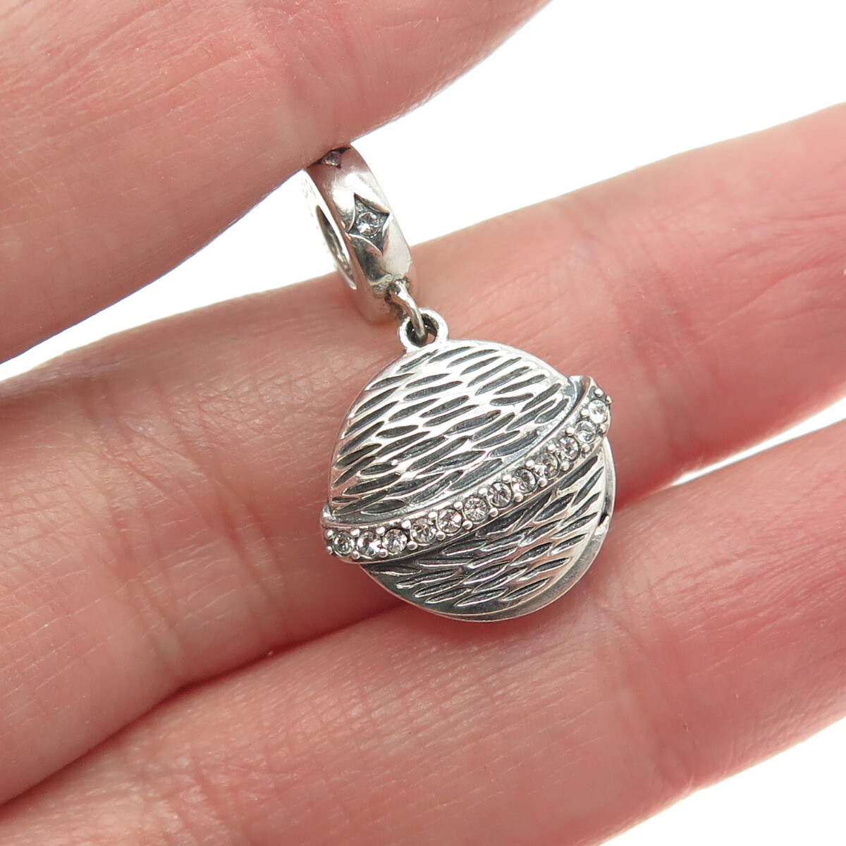 CHAMILIA 925 Sterling Silver C Z “You Are My Universe” Slide Dangling Charm