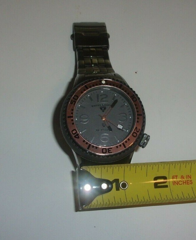 Swiss Legend Neptune Diver Watch stainless steel, black rose Stainless steel