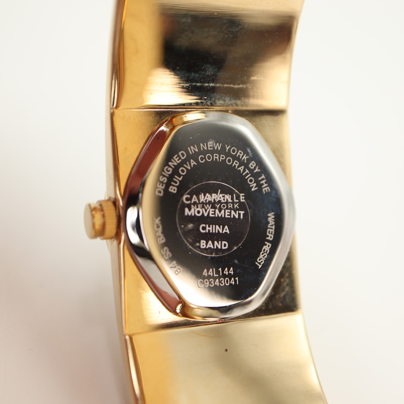 Caravelle New York White Gold Tone 20mm Petite Watch Cuff Working New in Box