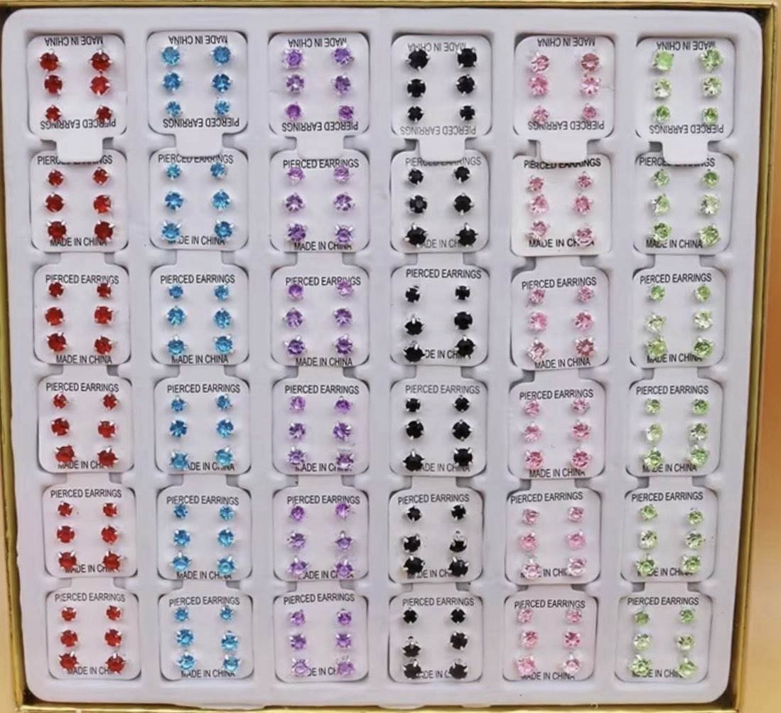 $3 For 5!!! You Choose. Fashion Jewelry Multicolor Round Simulated Stud Earrings