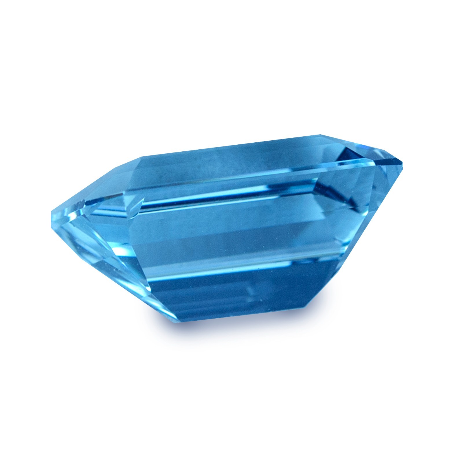5.59 Cts IGI Certified Mind Blowing Blue Emerald Cut Brazil Aquamarine FreeShip