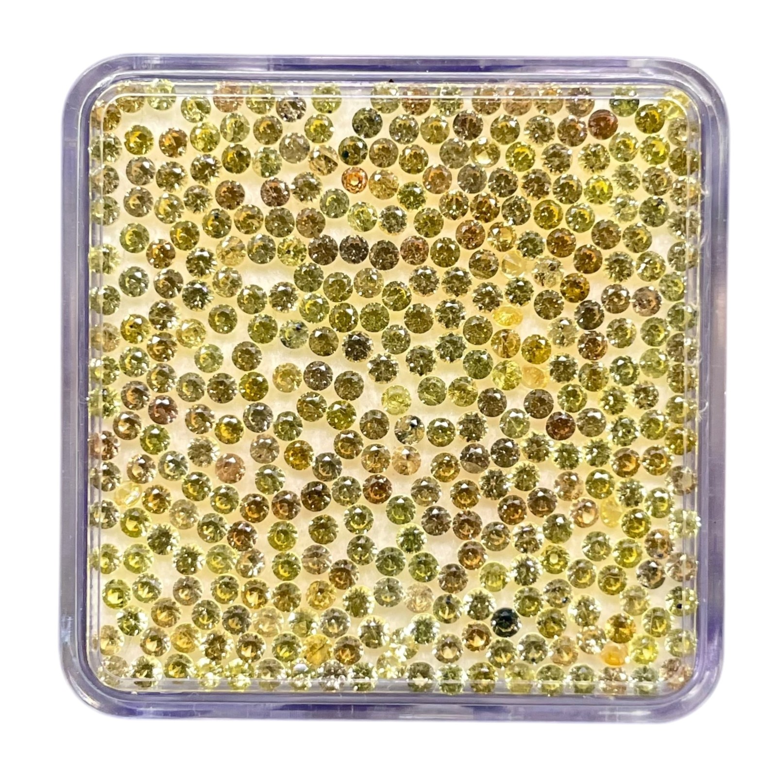 50 Pcs Natural Yellow Sapphire 1.7mm Round Diamond Cut Loose Gemstones Sri Lanka