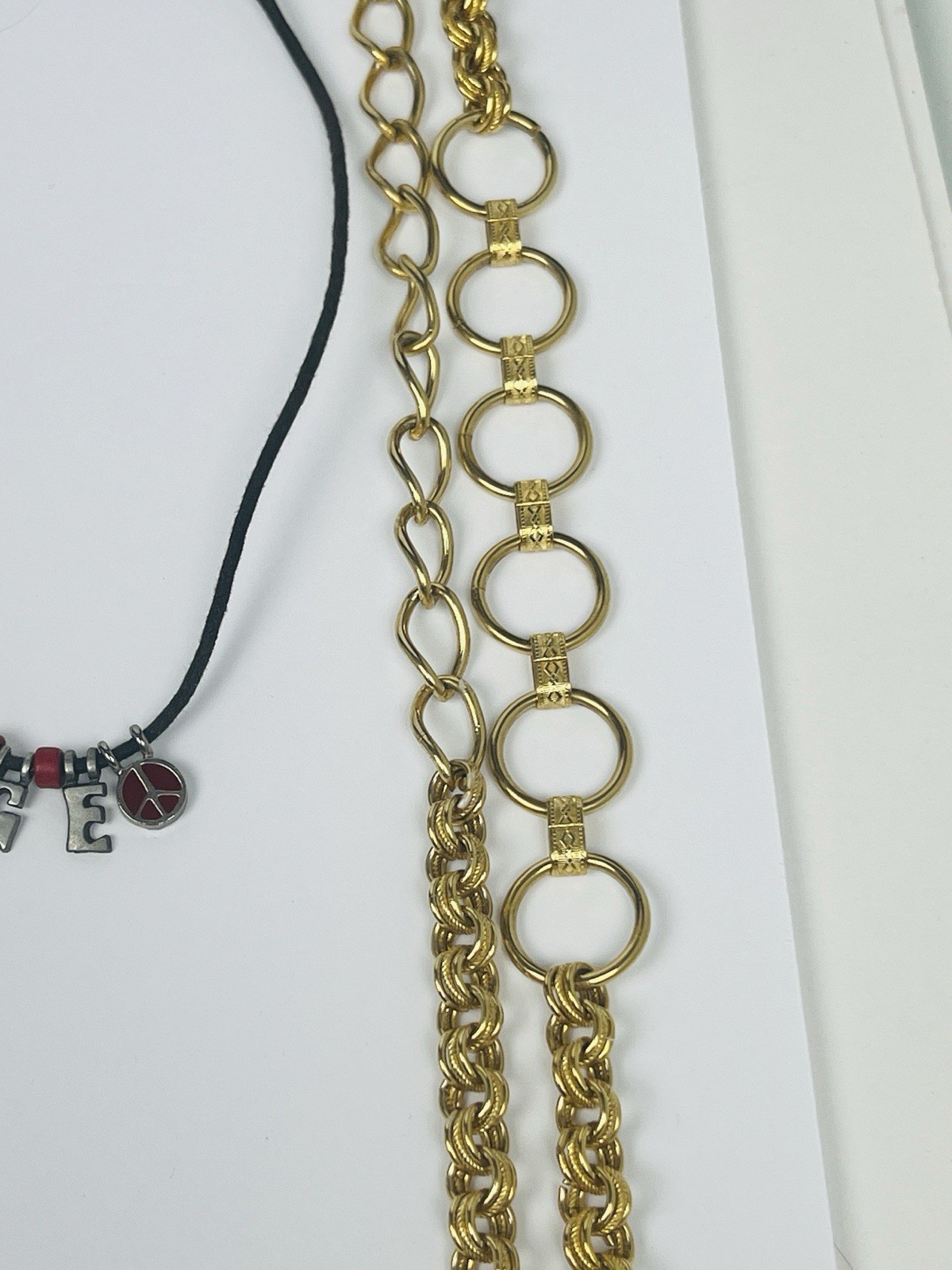 ✨VTG Lot Of 18 Vintage Necklaces & Belt, Chains, Gold silver Tone Varies Styles