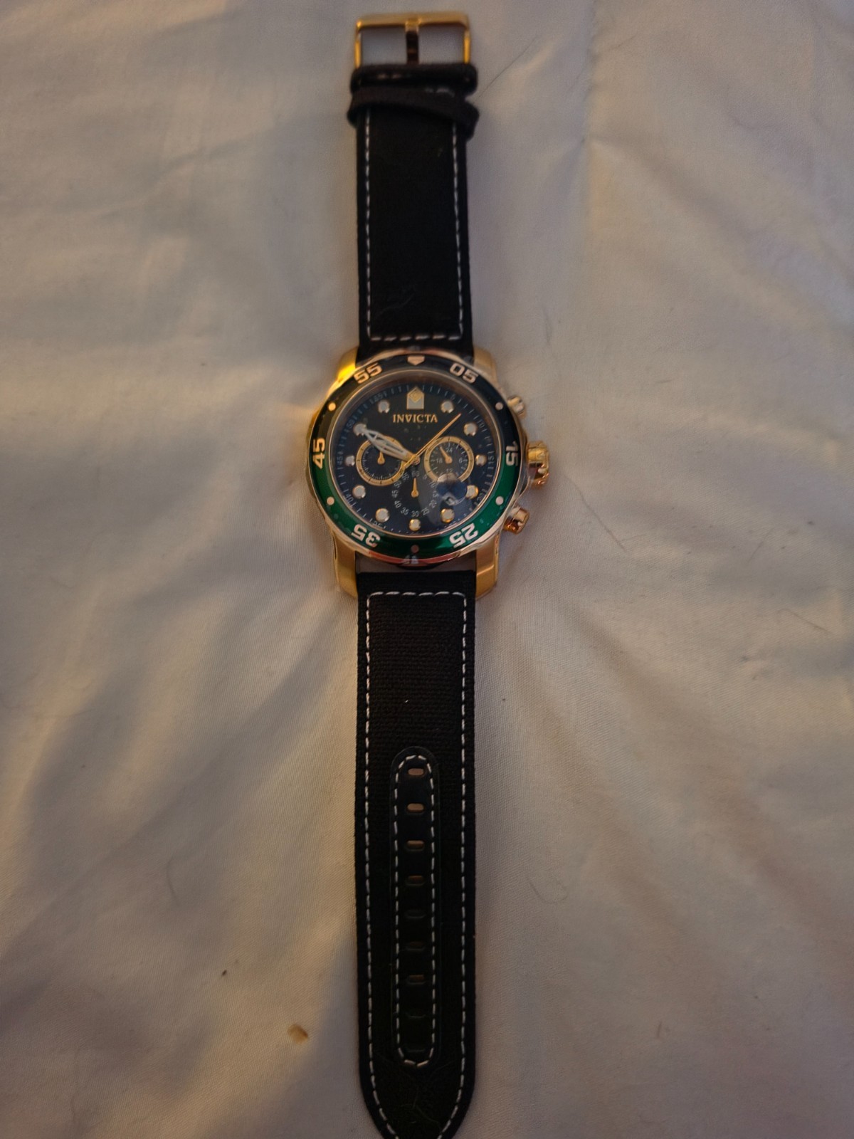 Invicta Model 49834 Chronograph Quarts Black Green