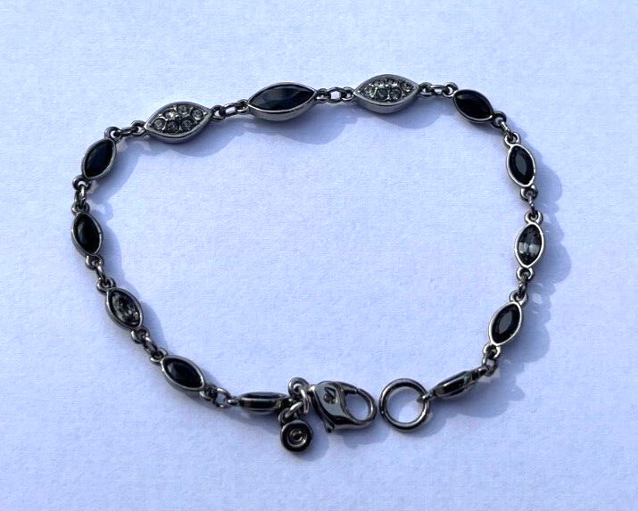 Swarovski Ruthenium Plated Crystal Bracelet 7 1/2″