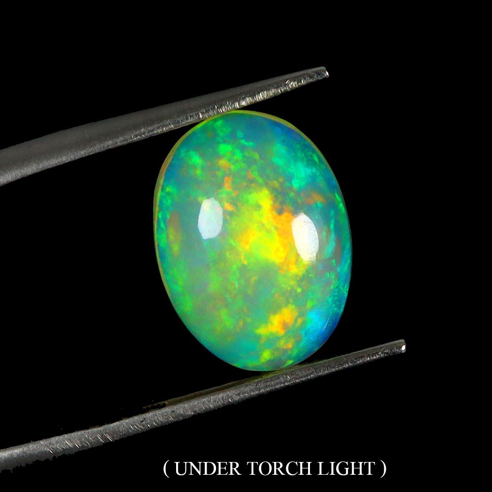Oval AAA Floral Flash Play Of Color Crystal Fire Opal 2.90ct 14x10mm Gemstone