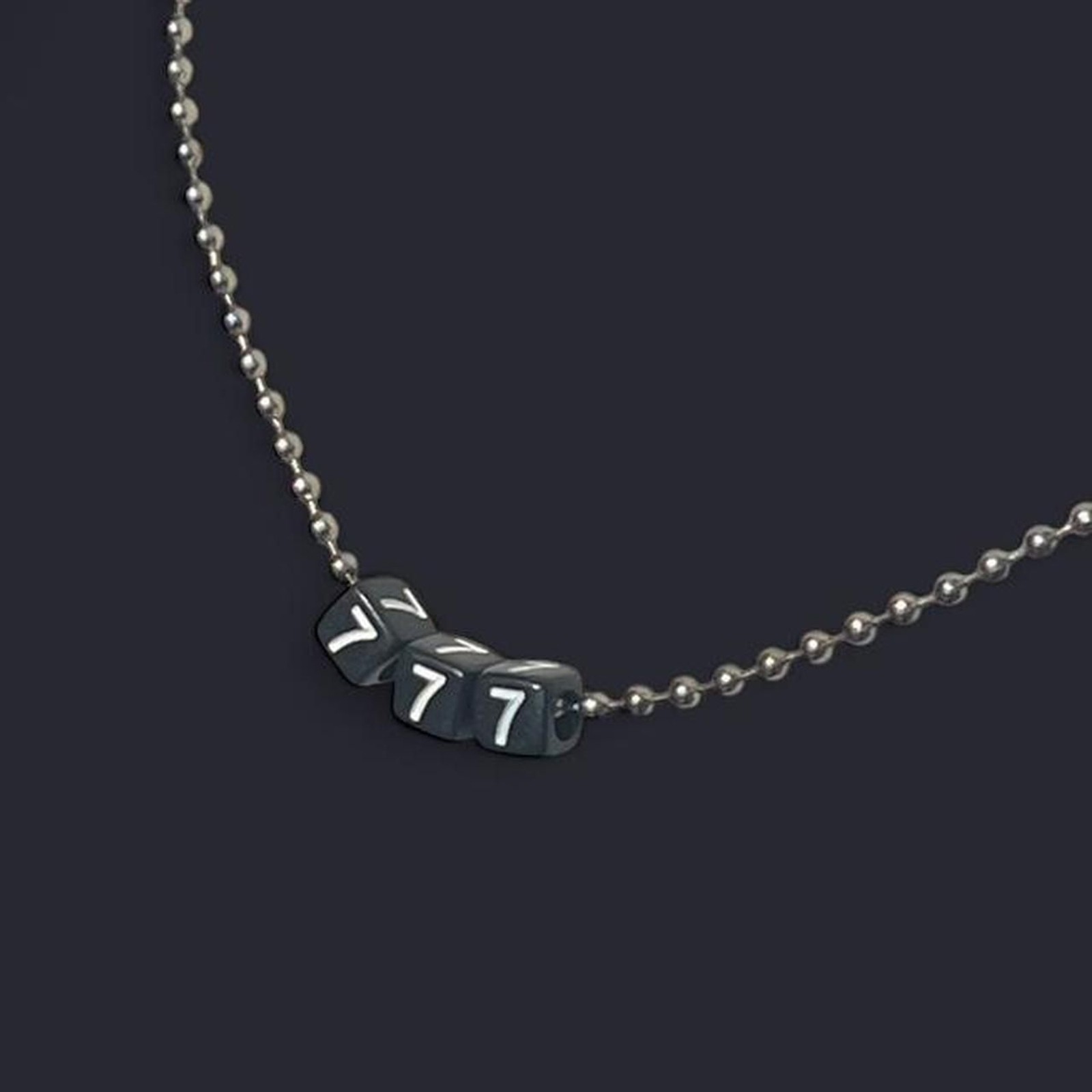 777 Ball Chain Necklace