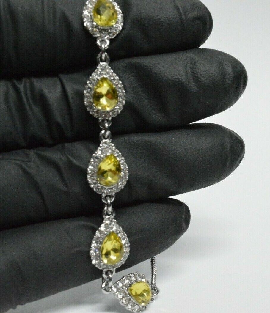 Charter Club Crystal & Stone Slider Bracelet, Silver-tone, Women’s Accessories