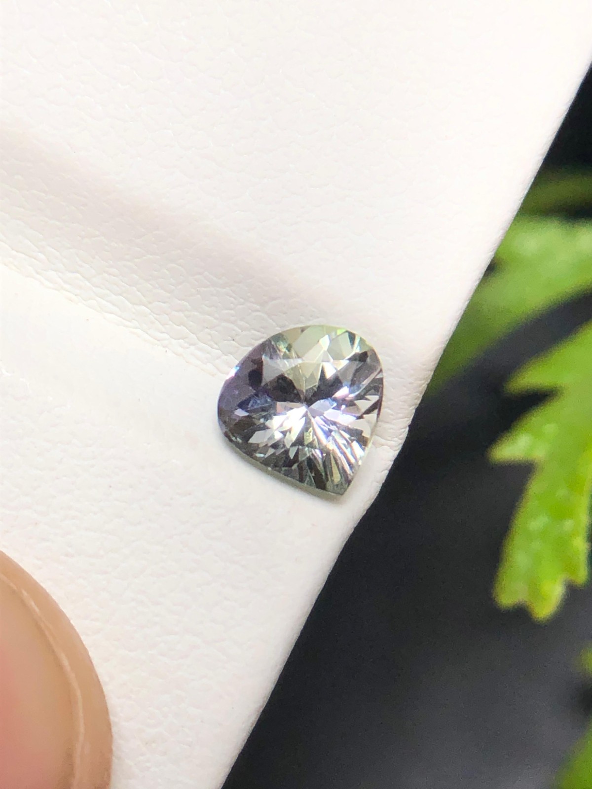 6 MM Natural Tanzanite Heart Cut, 0.70 Ct Green Purple Blue Color Unheated Stone