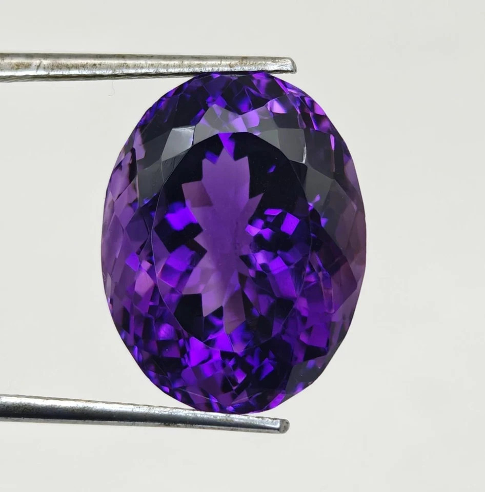 9.8 Ct Natural Unheated Purple-Blue Amethyst Oval Cut Certified Gemstone