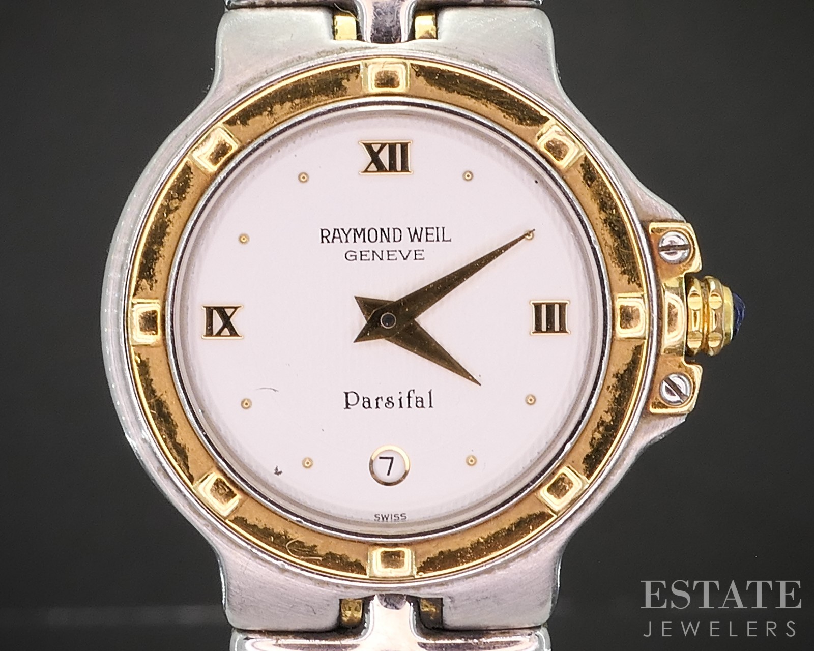Raymond Weil Geneve Parsifal Date Two Tone Bracelet Ladies Watch p15137