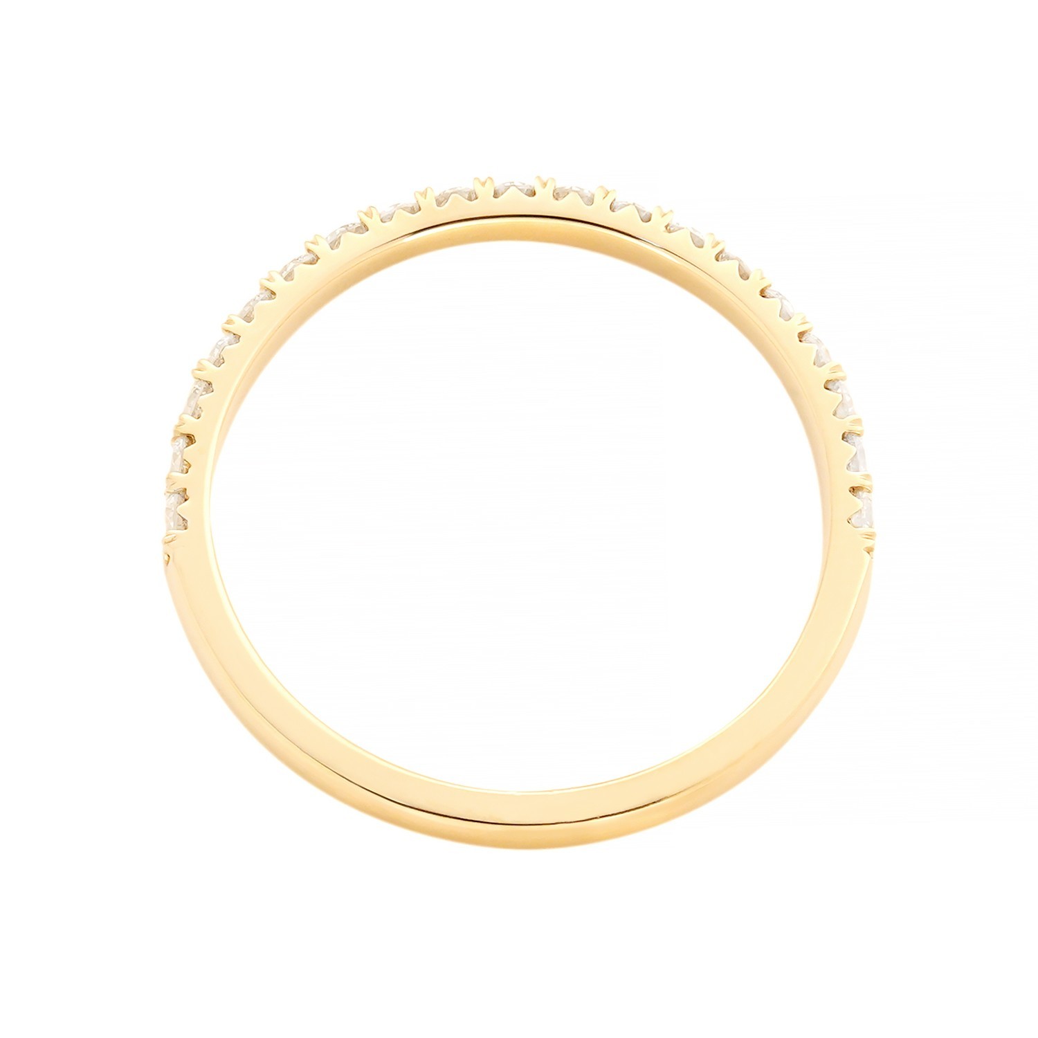 14K Yellow Gold Lab Grown Diamond Wedding Band GP27-1.6mm50%