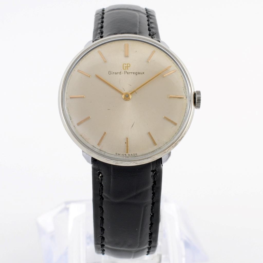 CLASSIC GIRARD PERREGAUX NICE VINTAGE DIAL MANUAL WIND ST STEEL SWISS MADE WATCH