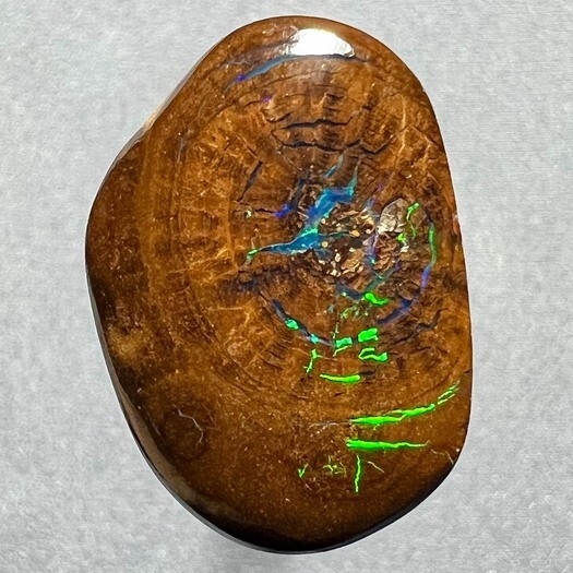 Vibrant Green & Violet 11ct Natural Australian Solid Matrix Boulder Opal * Video