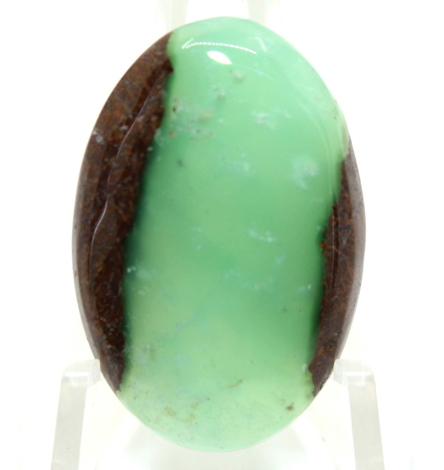 38.90 Cts Top Bio Chrysoprase Gemstone Oval Cabochon Loose Gemstone 33x22x6 mm