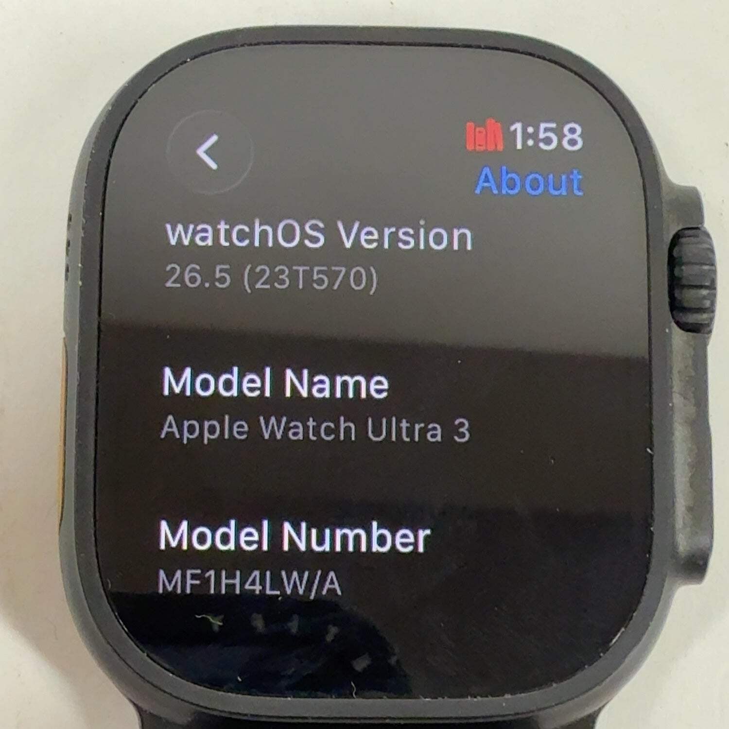 Unlocked Apple Watch Ultra 3 49MM Black Titanium Charcoal Trail Loop MF1H4LW/A