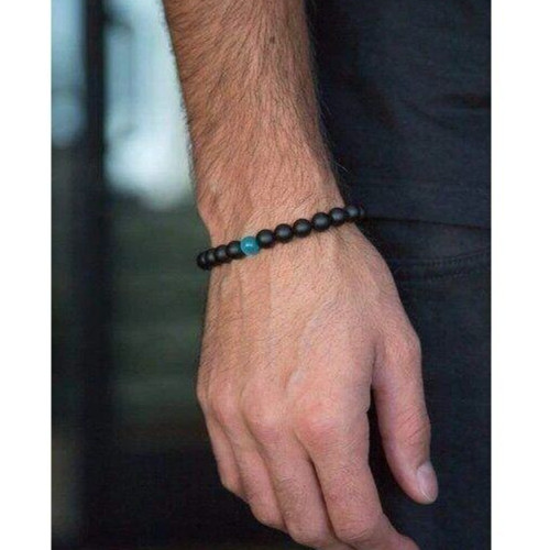 Black Onyx 8mm Beads Healing Chakra Strength Protection Women Men Bracelet Gifts
