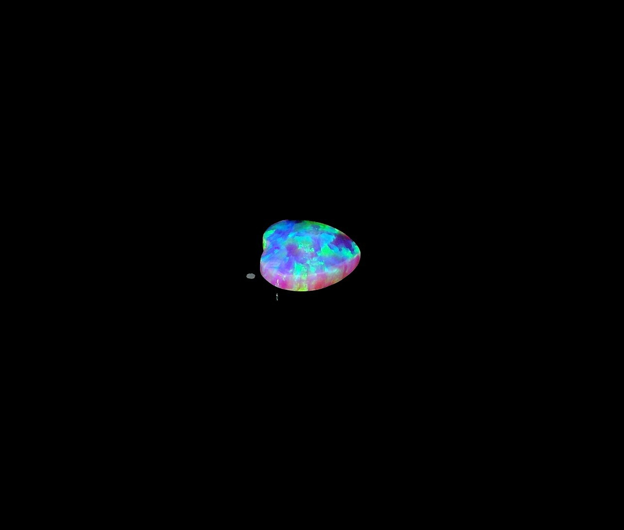 0.23ct Heart Shape Pink Purple Multi-Color Opal 6 x 6 mm