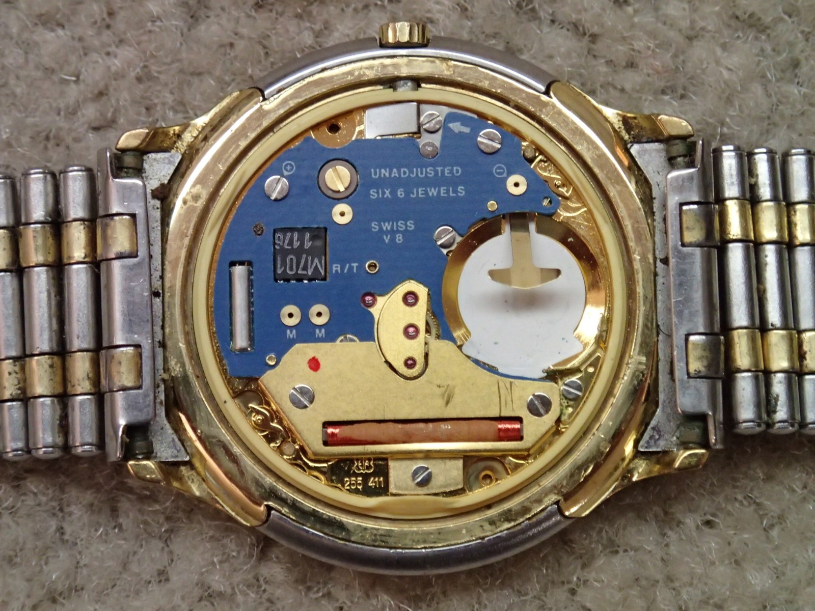 Favre Leuba Vintage Harpoon Quartz Watch Swiss Estate Item Not Working Project