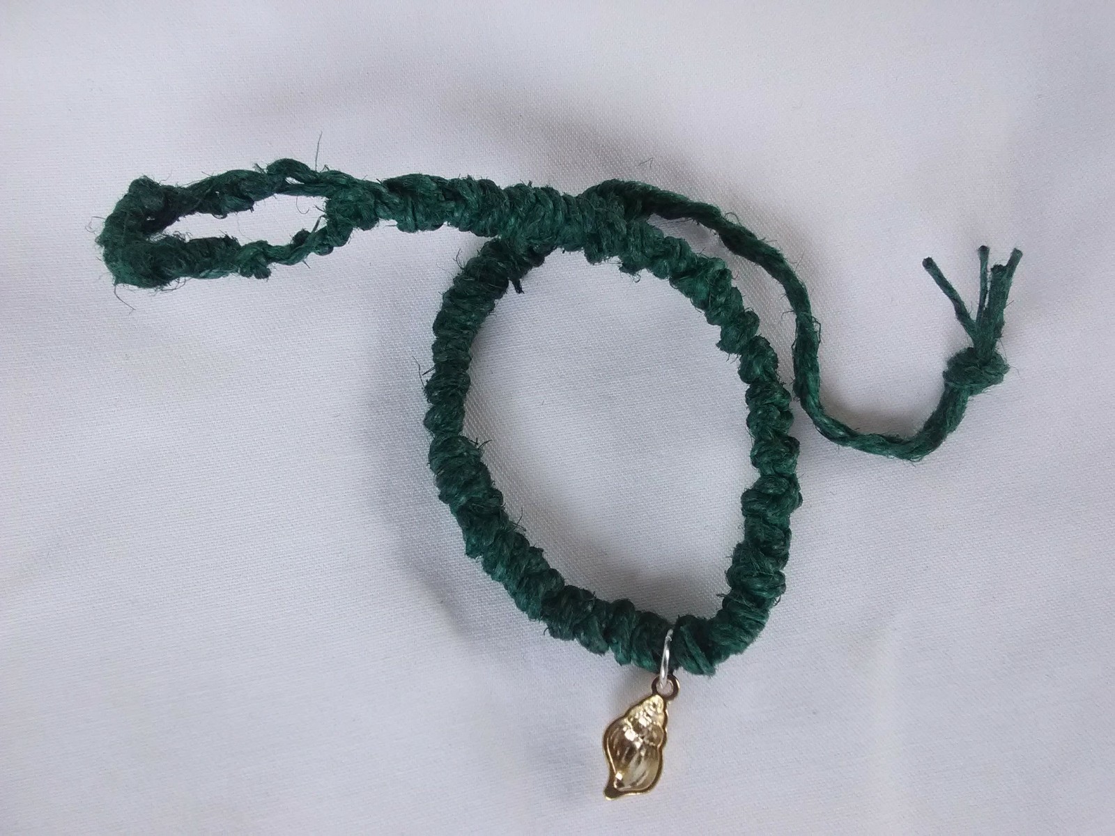 Bracelet Anklet Natural Macrame Hemp 111″ Adj Eco Friendly US Seller New