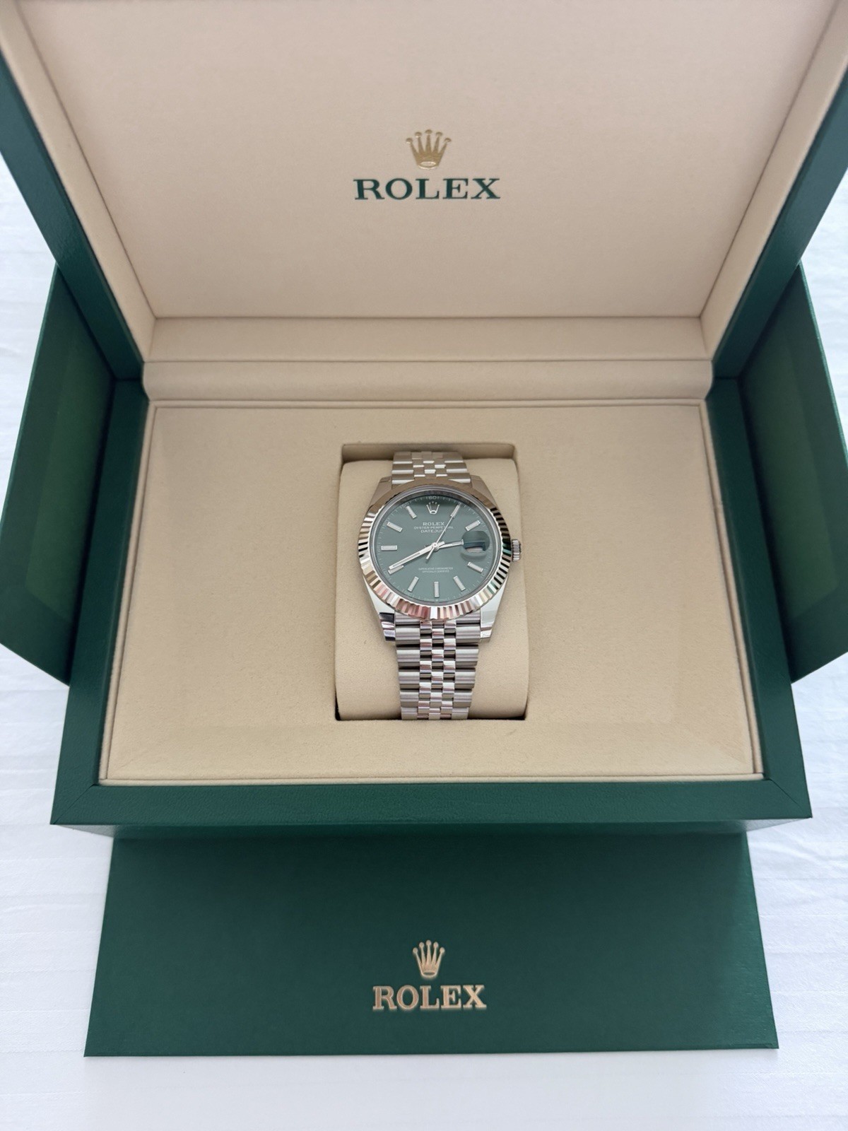 Brand New 2026 Rolex Datejust 41 Mint Green (Full Set Box and Papers)