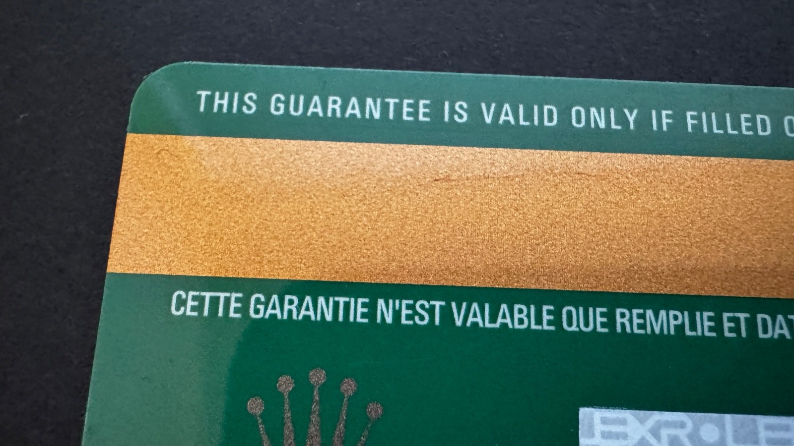 Genuine Rolex GMT-Master II Ceramic 116713LN Warranty Guarantee Card Authentic