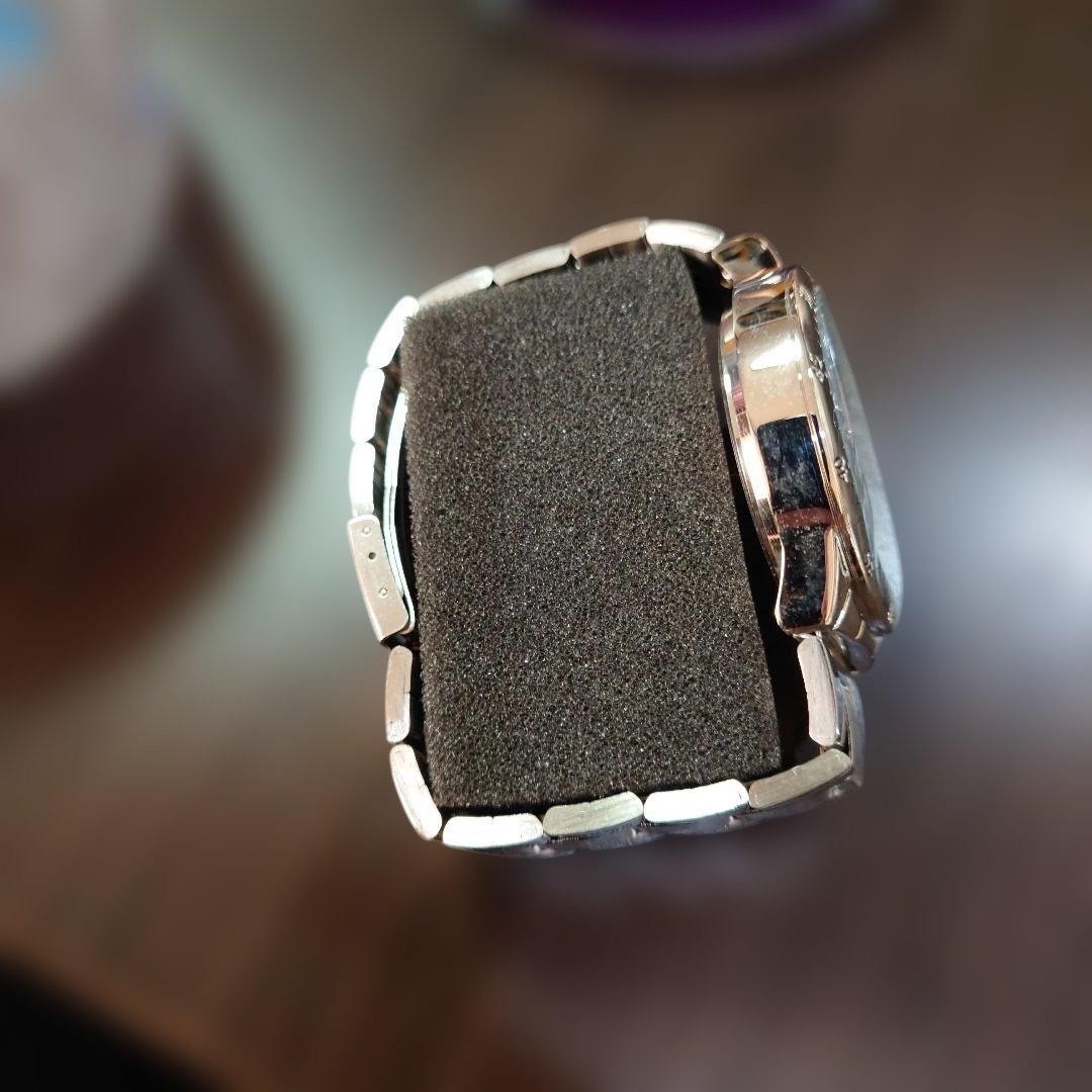 Unused RARE Evangelion EVA Unit 01 silver color wristwatch Genuine