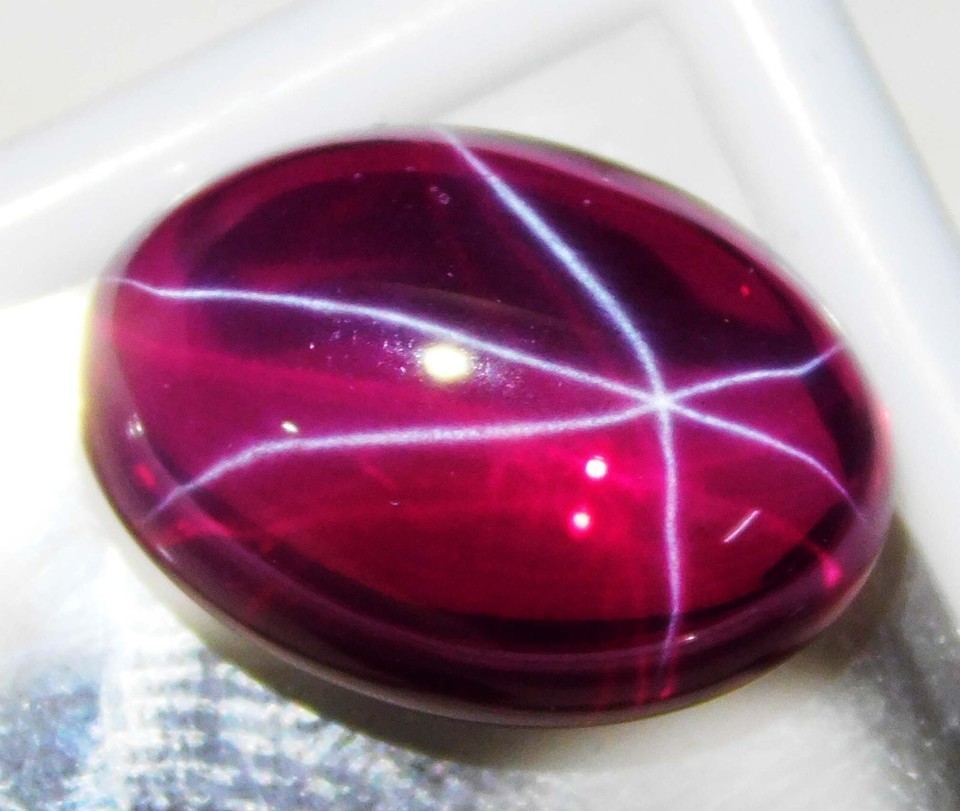 9.55 Ct Natural 6 Rays Red Star Ruby Cabochon Certified Loose Gemstone