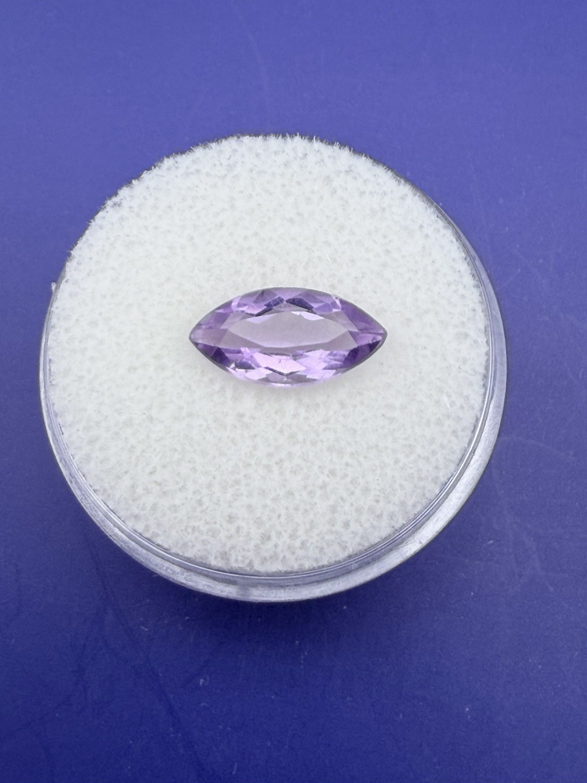 Natural Untreated Brazilian Amethyst Faceted Gemstone 6×12 mm 1.58 cts