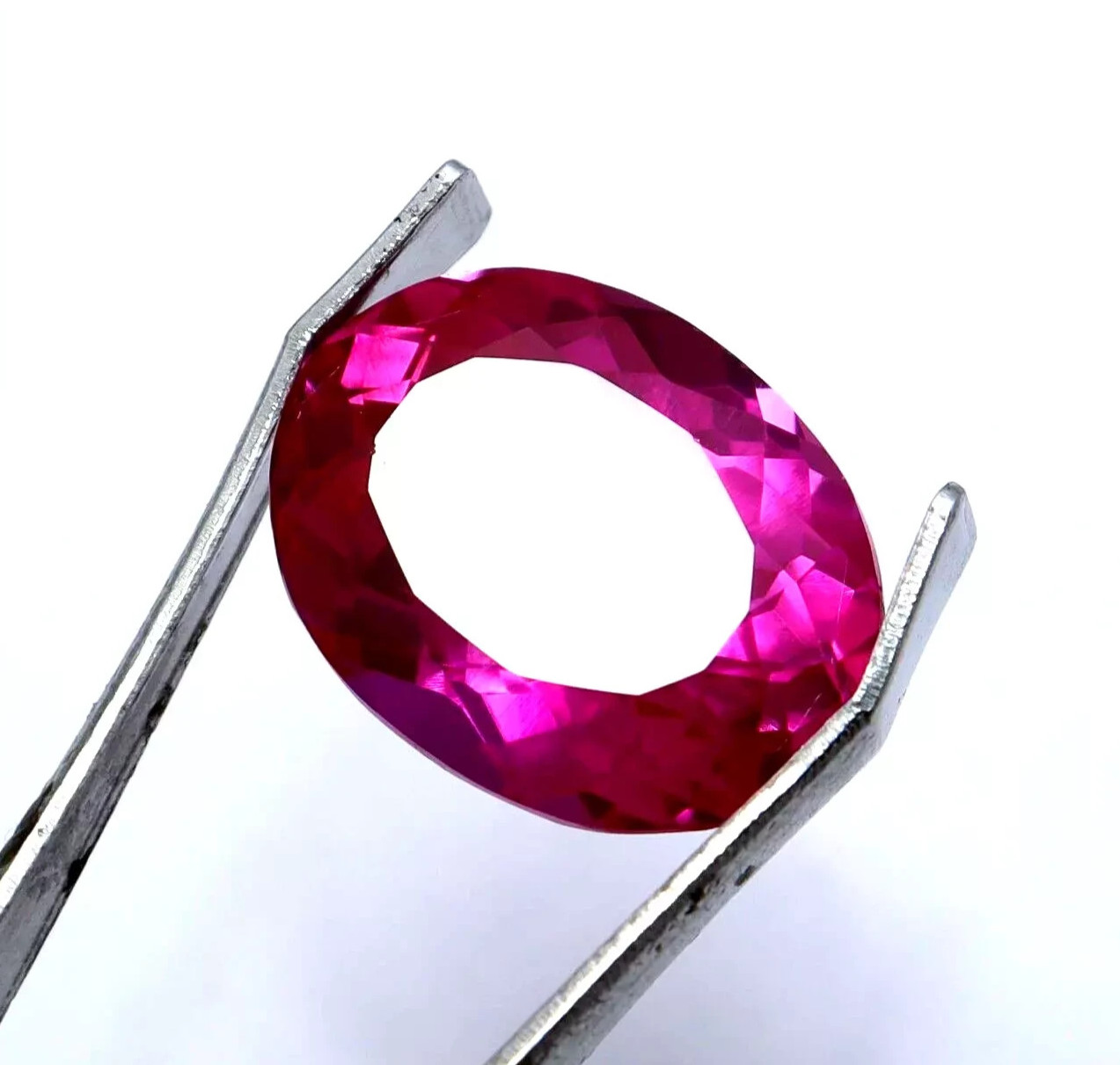 Natural Ceylon Pink Sapphire Certified 7.60 Ct Oval Cut Faceted Loose Gemstone