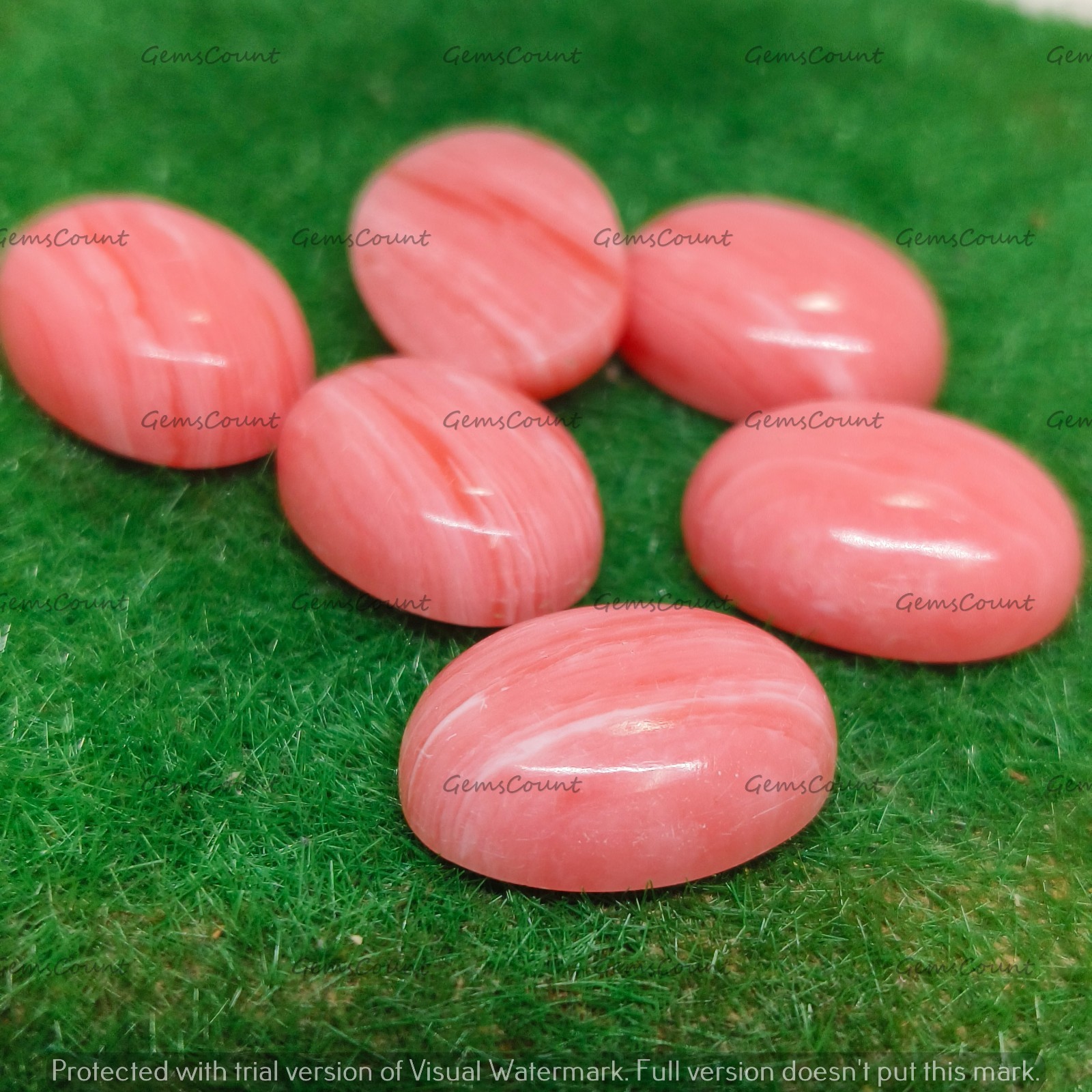 Natural Rhodochrosite Oval Cabochon Gemstone AAA Grade Healing Crystals