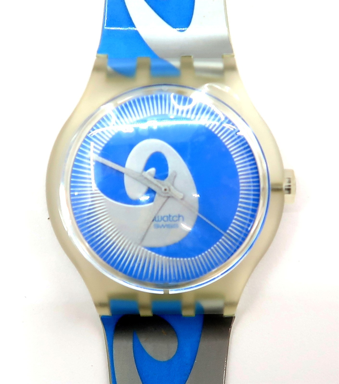 NEW Swatch Watch PERFECT WAVE XL SUDK111 with Case & Papers 44mm from 2004