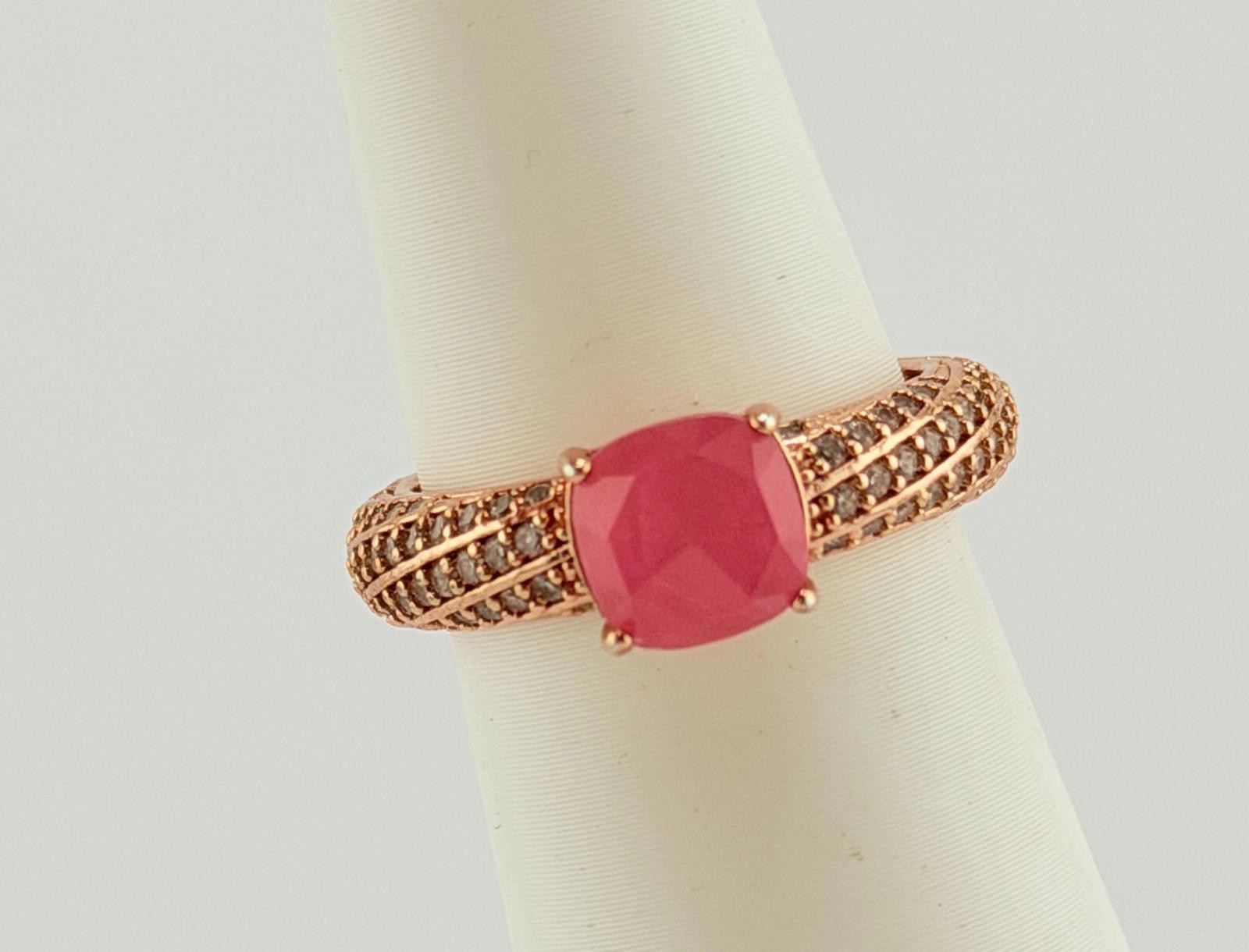 Bomb Party Resort Wear Single Ring Sz 6 “Paradise Found” Pink Topaz on Rose Gold