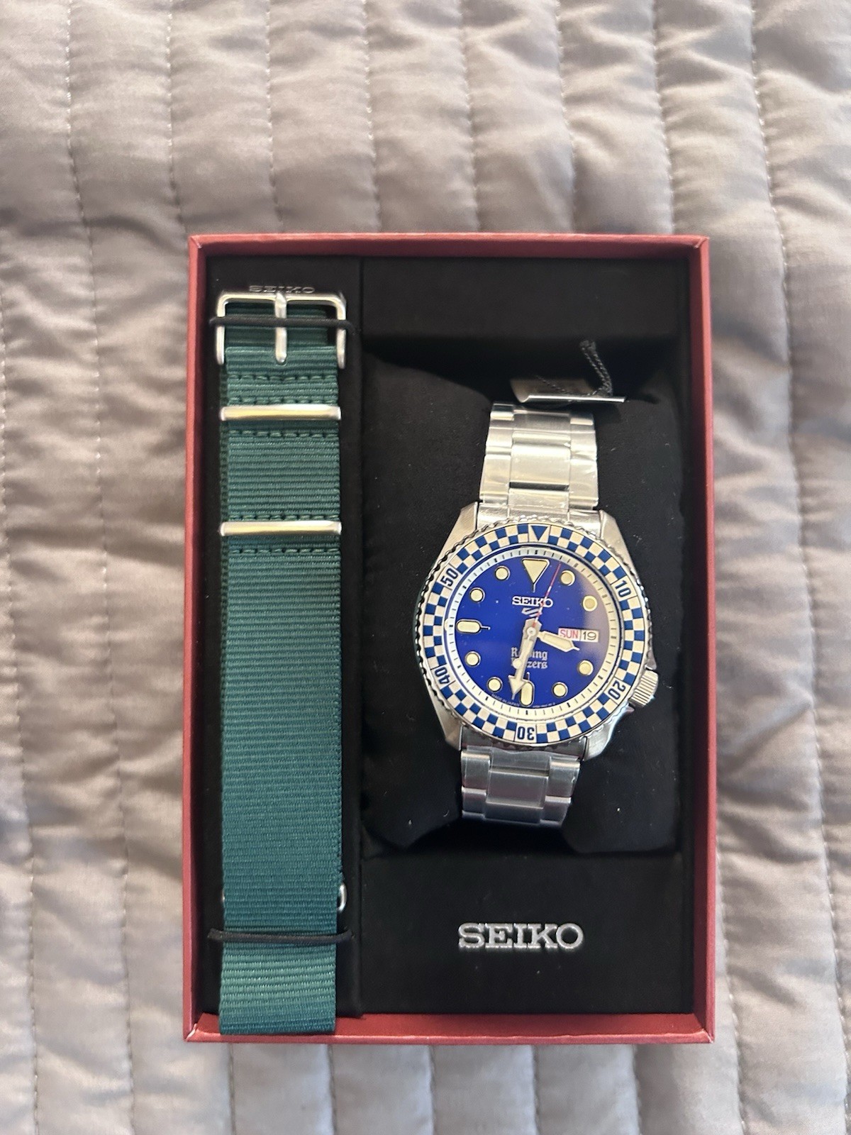 Seiko 5 Sports Rowing Blazers Blue Dial Automatic Day/Date Rally Diver Watch