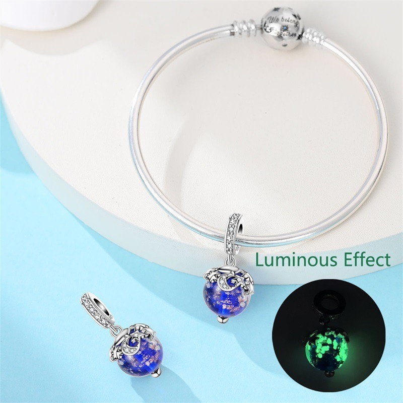 KUNSIR 925 Sterling Silver Charm For Bracelet Butterfly Pendant DIY Bead Charm