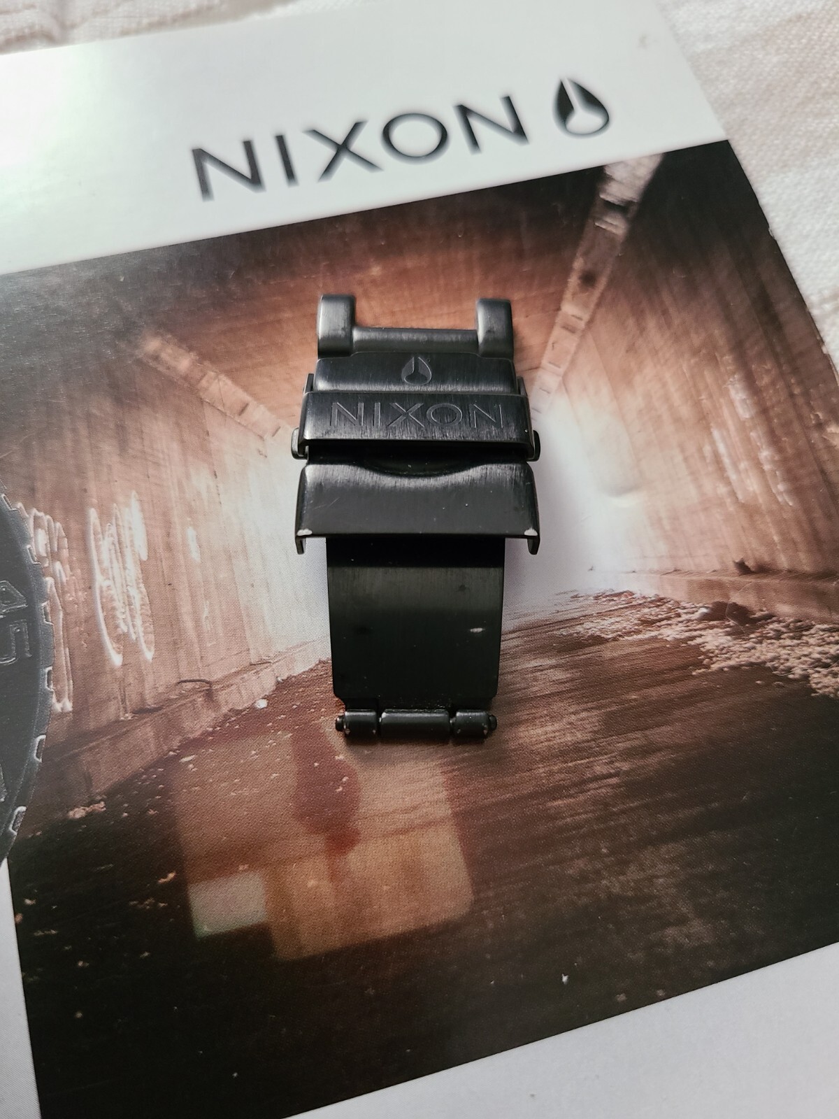 ♡Nixon The 42-20 black color Watch buckle deployment band clasp wristband.Used.
