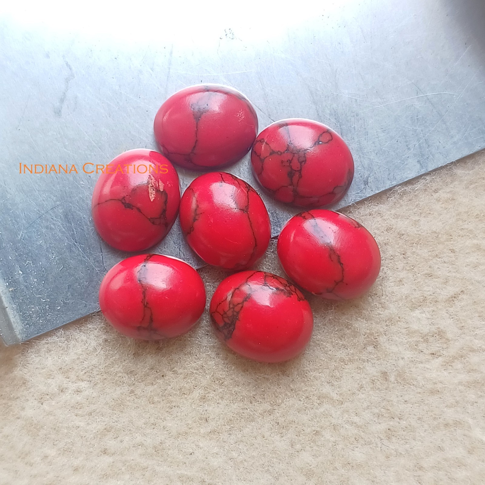 Red Howlite Oval Cabochon 6x8mm To 20x25mm Natural Loose Gemstone
