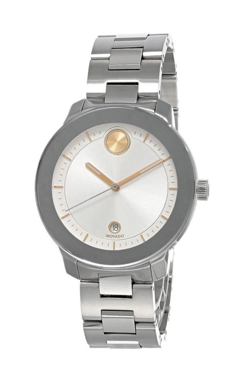 Brand New Movado Bold Women’s Verso Stainless Steel Bracelet Watch 3600747