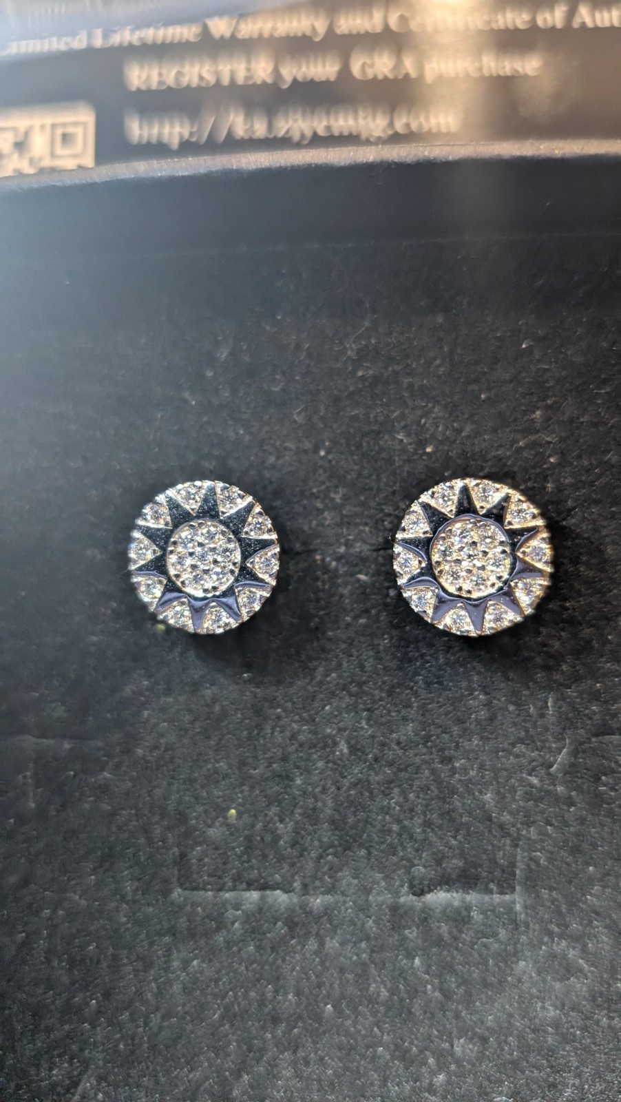 925 Sterling Silver 9.7mm Round Halo Moissanite Vvs1 Color Stud Earrings 0.5 CT