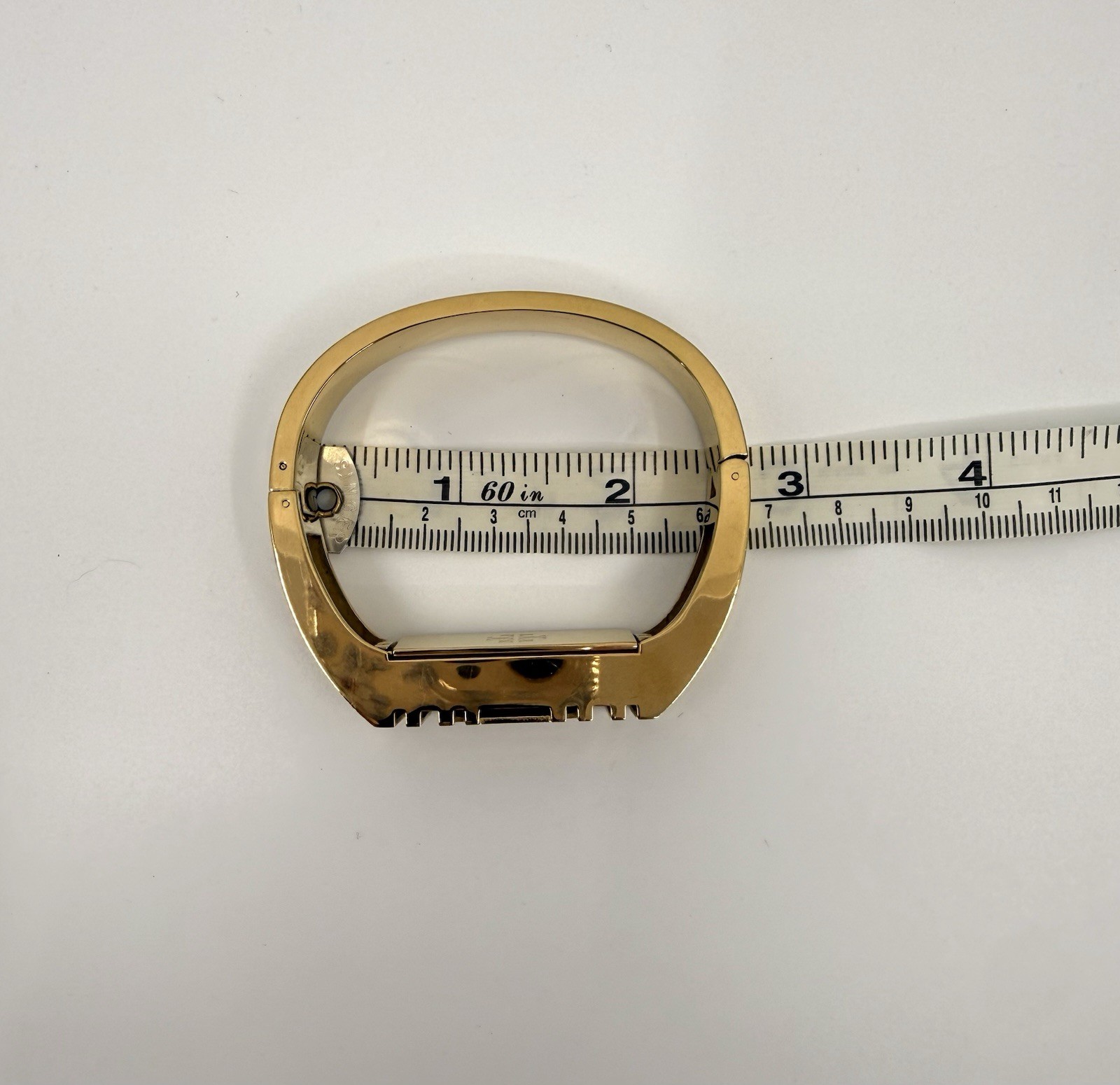 Tory Burch for Fitbit Metal GOLD Hinged Bracelet Dust Bag